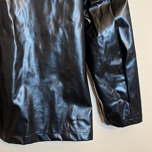 *3/$15* Black Faux Leather Jacket - Picture 9 of 11